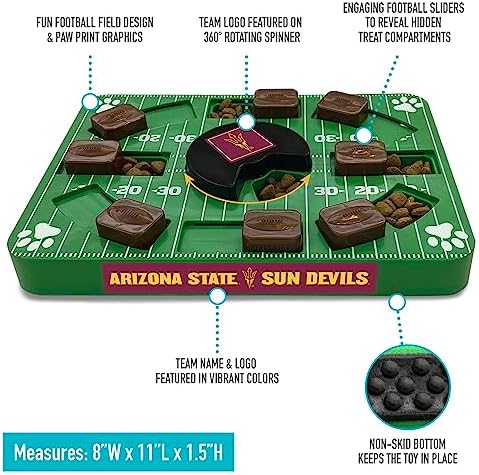 Pets First NCAA Arizona State Sun Devils Puzzle Toy, Puzzle Treat Dog Toy, Interactive Dog Treat Toy, Dog Puzzle Feeding Slow Toy
