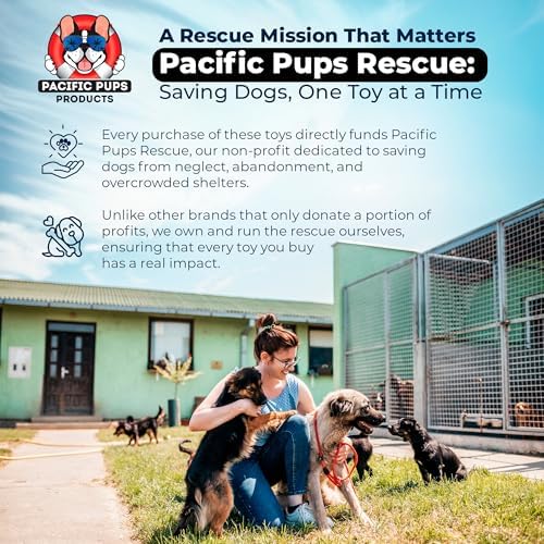 Pacific Pups Products Dog Chew Toys, Dog Toys Bulk, 18 Pack, Small/Medium