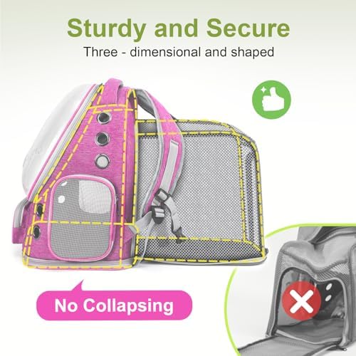 Cawypety Expandable Cat Backpack Large Space Cat Bubble Backpack Carrier