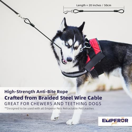 Retractable Dog Leash Add-On Accessory - Anti-Bite Rope - for Extra Protection Against Biting from Your pups - 2 pcs