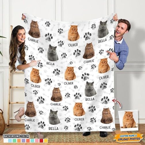 Pamaheart Custom Dog Face Blankets, Personalized Pet Photo Blanket, Fleece Dog Blankets, Customized Photo Throws, Dogs Dad Gifts, Pet Lover Gifts, Memorial Gift /2