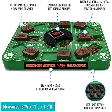 Pets First NCAA Oregon State Beavers Puzzle Toy, Puzzle Treat Dog Toy, Interactive Dog Treat Toy, Dog Puzzle Feeding Slow Toy
