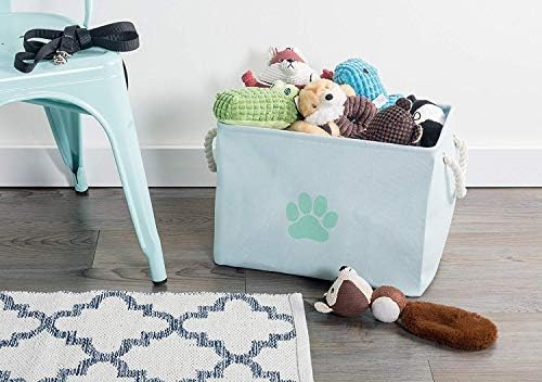 Bone Dry Pet Storage Collection Collapsible Bin, Medium Rectangle, Aqua
