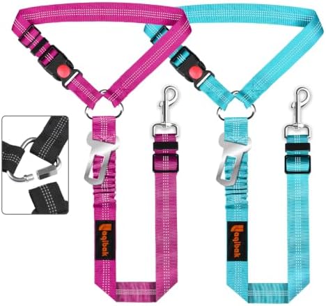 Laqibak Removable Dog Seat Belt Harness for Car, 3 in 1 Pet Seatbelt Leash