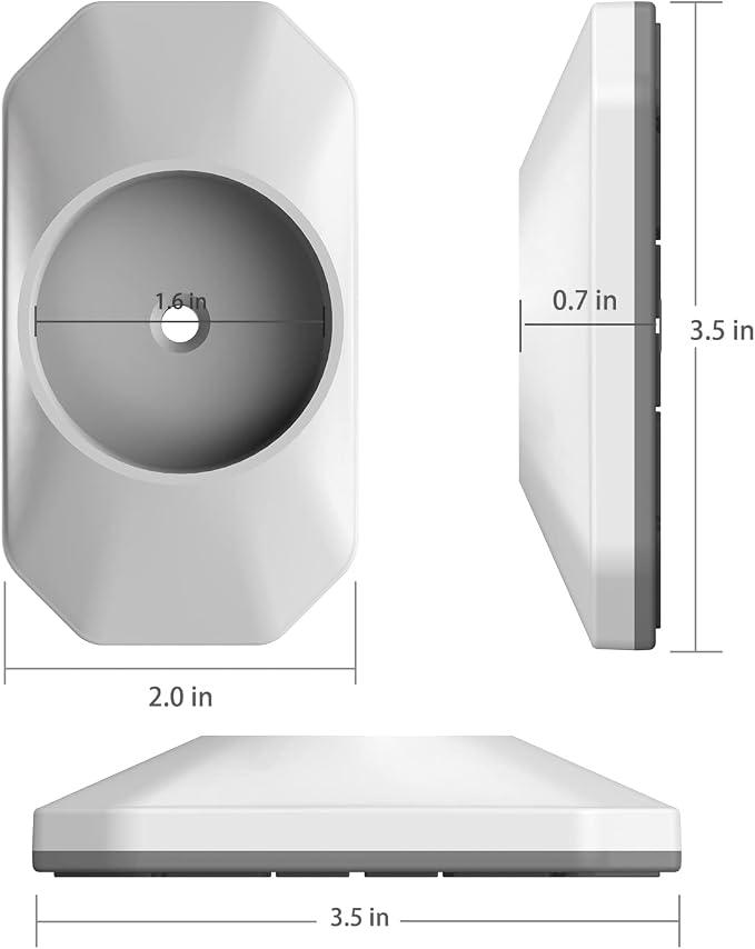 ICERO - Baby Gate Wall Protector - Protect Walls & Doorways from Pet & Dog Gates - for Child Pressure Mounted Stair Safety Gate- 4 Pack, White