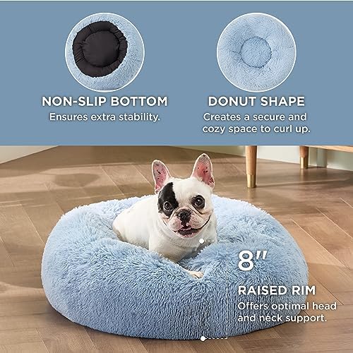 Bedsure Calming Small Dog Bed Donut Washable Cat＆Puppy Bed,23 inches