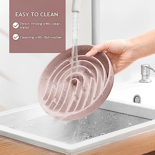 Coomazy Slow Feeder Dog Bowls, Silicone Anti Choking Puzzle Dog Food Bowl