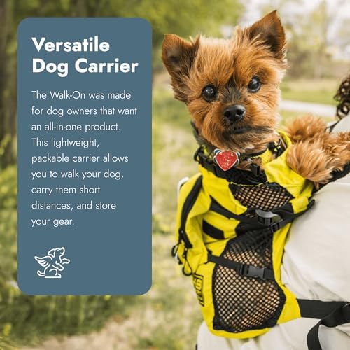 K9 Sport Sack Walk-On - X-Small, Anthracite Black - Ideal for Dogs with 9-12” Back Length - Lightweight, Packable, Backpack-Style Carrier - Includes Compatible Harness & Storage Bag
