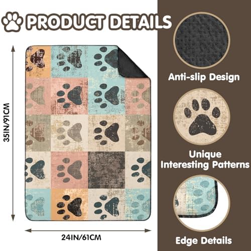 2PC Potty Pads for Dog , Washable Absorbent Non-Slip Mat 35x24in