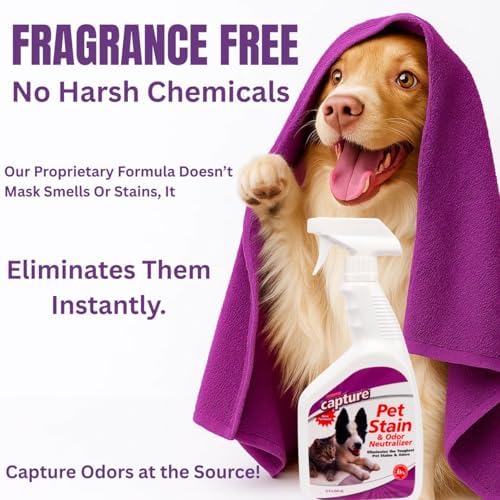 Capture Pet Stain & Odor Spray - Enzyme Pet Odor Eliminator - 32oz (2 Pack)