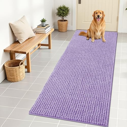 OLANLY Dog Door Mat for Muddy Paws 70x24, Extra Absorbent Chenille Mud Mat