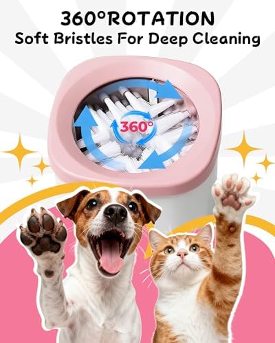 Electric Dog Paw Cleaner for Dogs，2 Speeds Automatic Dog Foot Paw Washer for Medium Large Cat Dog Pet