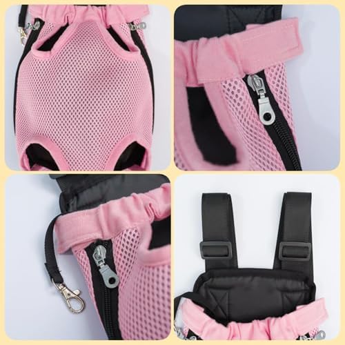 Celery Pets Pet Travel Leg-Out Backpack for Cats, Celery Pets Cat Carrier, Dog Carriers for Small Dogs Pet Backpack Carriers for Travel Hiking Cycling (Pink,X-Large)