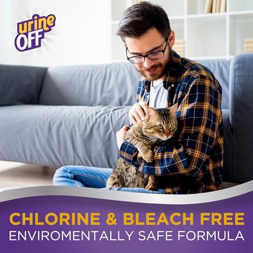 Urine Off Kitten & Cat Pet Stain Remover | Fresh Scent Carpet Cleaner | Bio Enzymatic Stain & Urine Odor Eliminator | Pet Safe Cleaner | 1 gal.