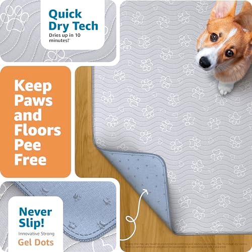 IMPROVIA® Extra-Large Waterproof Dog Mat - Jumbo Washable Playpen Floor Protector, Non-Slip Pet Pad, Heavy-Duty 65"x48"