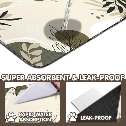 2PC Reusable Pee Pads, Washable Absorbent Non-Slip Dog Mat 35x24in