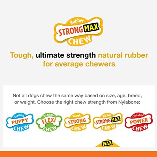 Nylabone Strong Chew Rubber Stuffable Cone Treat Toy, Bacon Flavor, Large