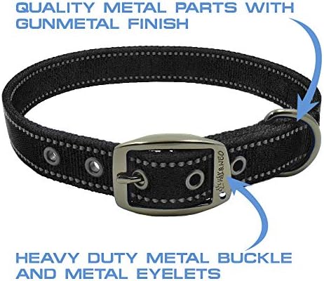 Max and Neo MAX Reflective Metal Buckle Dog Collar - We Donate a Collar to a Dog Rescue for Every Collar Sold (Small, Black)