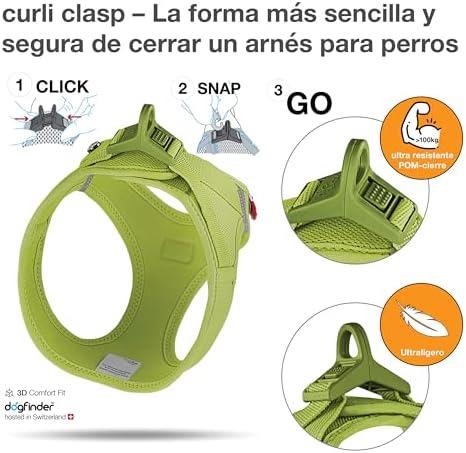 Vest Harness curli Clasp Air-Mesh Lime 3XS