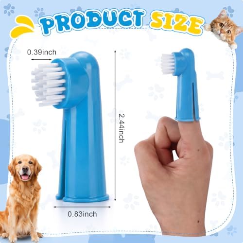 Nuenen 150 Pcs Finger Dog Toothbrushes, Soft-Bristle Pet Dental Brushes