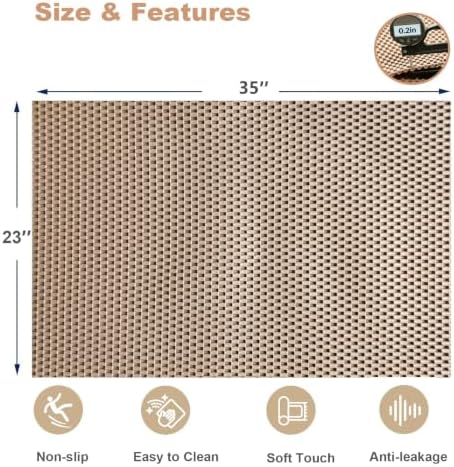 Cat Litter Mat, 35" x 23" Trap Mat for Litter Box, Cut‑to‑Fit for Any Space