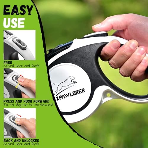 EXPAWLORER Retractable Dog Leash,16 ft Heavy Duty Walk Dog Leash