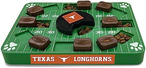 Pets First NCAA Texas Longhorns Puzzle Toy, Puzzle Treat Dog Toy, Interactive Dog Treat Toy, Dog Puzzle Feeding Slow Toy