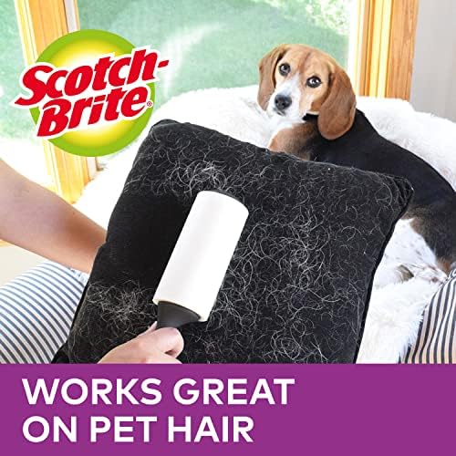 Scotch-Brite Everyday Clean Lint Roller - 1 Roll 56 Sheets - Works Great on Pet Hair, Clothing, Furniture and More