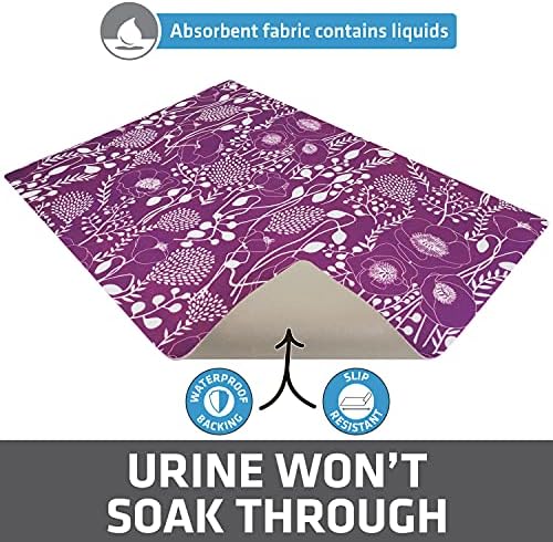 Drymate Cat Litter Box Mat, Litter Trapping Mat, Purple, 20x28