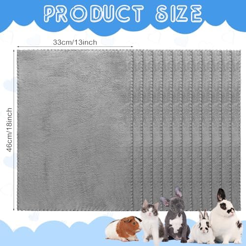 Thyle 12 Pcs Washable Pee Pads for Dogs Reusable Waterproof Training Puppy Pads Bulk Absorbent Pet Whelping Small Dog Mats for Crate Bed Sofa(Gray,13 x 18 Inch)