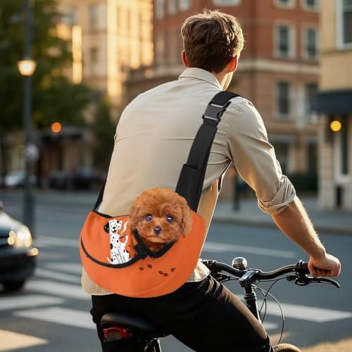 COEQINE Small Dog Crossbody Sling Walking Bag Pet Carrier for Small Pets