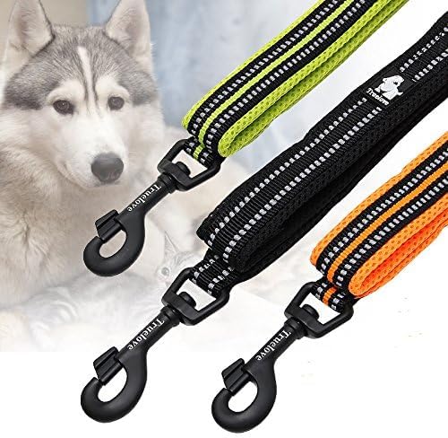 Creation Core Reflective Dog Leash Durable Padded Pet Leash Strap for Puppy Pet Leash Rope, Orange 3.6Ft Long 1" Wide