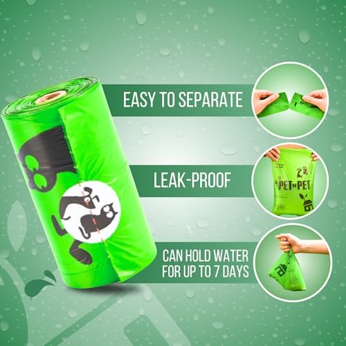 Pet N Pet Dog Poop Bags Rolls, 540 Count, Plant Based, Unscented, Green