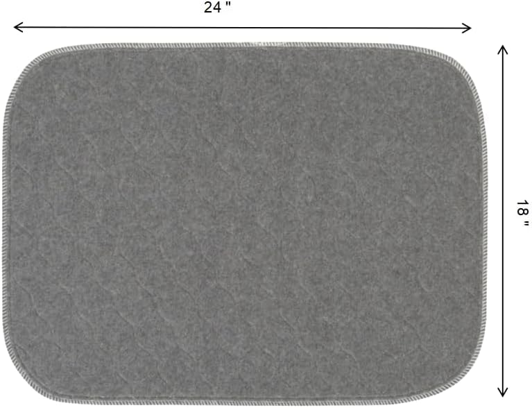 2 Pack 18"x24" Washable Pee Pads for Dogs, Super Absorbent Reusable Training Dog Pads Pet Puppy Pads, Non-Slip Potty Pads for Whelping, Playpen, Crate, Bed
