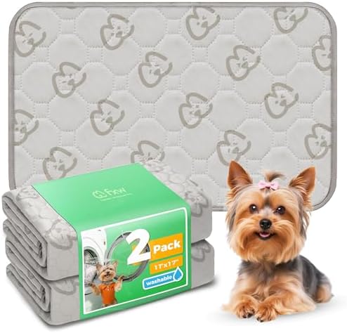 FXW Washable Pee Pads for Dogs, Super Absorbent, 11" x 17", 2 Packs