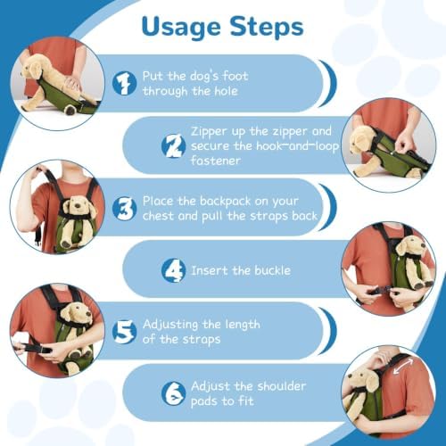 YUDODO Pet Dog Carrier Backpack Adjustable Front Carrier for Small Dog Cat