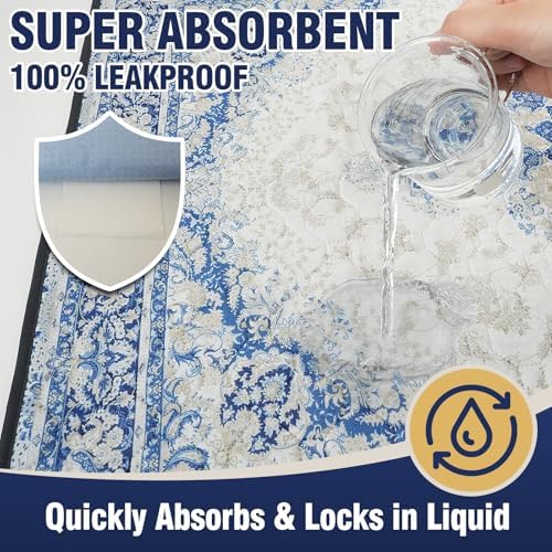 DEEP DEAR Washable Dog Pads 65"x48" 1 Pack, Reusable Dog Pee Pads Extra Large, Super Absorbent Puppy Pads XXL, Waterproof & Leak-Proof Pee Pads for Dogs, Non-Slip Training Pads for Pet Housebreaking