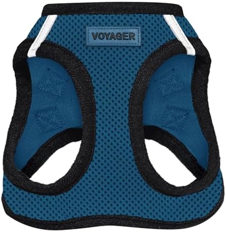 Voyager Step-in Air Dog Vest Harness - Blue/Black Trim, Small