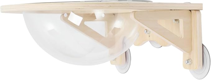 Transparent Cat Window Perch and Wall Shelves with 5 Strong Suction Cups, Cat Wall Capsule Bed Floating Pet Nest for Indoor Cats Climbing and Sleeping, Space-Saving Furniture
