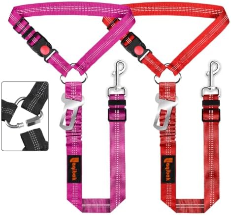 Laqibak Removable Dog Seat Belt Harness for Car, 3 in 1 Pet Seatbelt Leash