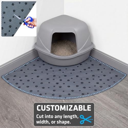 Drymate Cat Litter Box Mat Litter Trapping Mat Dark Grey 28x36 XL, 12-Pack