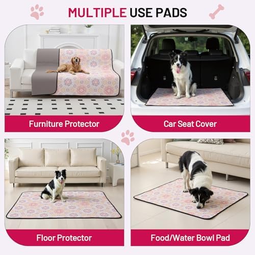 Washable Dog Pee Pads, 2 Packs 36x41 Absorbent Puppy Training Pads