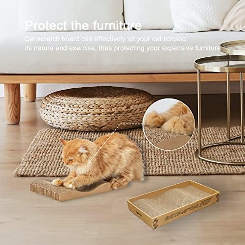 Cat Scratcher Pad Cardboard Scratch Box for Indoor Cats and Kittens