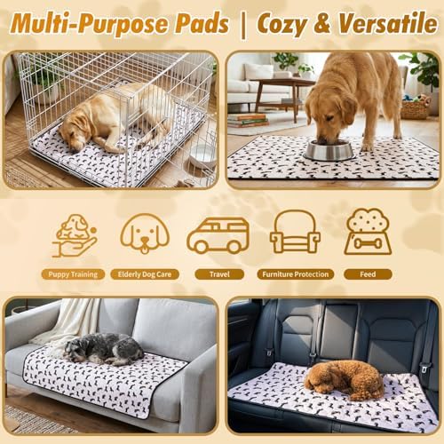 Washable Pee Pads for Dogs,2 Pack Reusable Puppy Training Pads-Funny Dachshund Print,Odor Resistant Super Absorbent,for Crate,Playpen,Floor,Whelping & Housebreaking