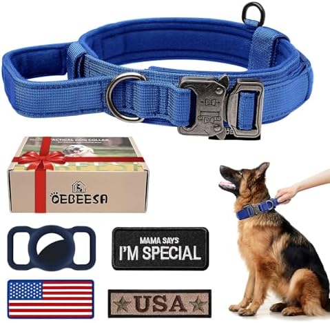 Tactical Dog Collar with Handle, Heavy Duty Nylon for Medium Dogs