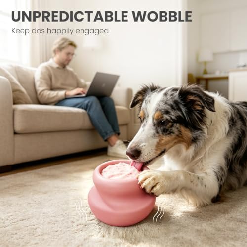 MateeyLife Freeze Dog Enrichment Lick Toy, Stuffable Frozen Lick Treat Bowl