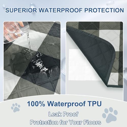Washable Pee Pads for Dogs(1-Pack, 72"x72"),Absorbent & Leakproof Reusable Training Dog Pads Non-Slip Puppy Pads Incontinence Bed Pads for Crates, Whelping, Playpen, Bed and Floors
