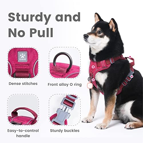 Pawaii No Pull Dog Harness with Pet ID Tag, Reflective Vest