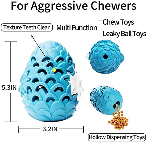 Premuium Chew Toys for for Aggressive Chewers, Indestructible Durable Toys for Large Medium Dogs Interactive Boredom Treat Dispensing Toys Teeth Clean