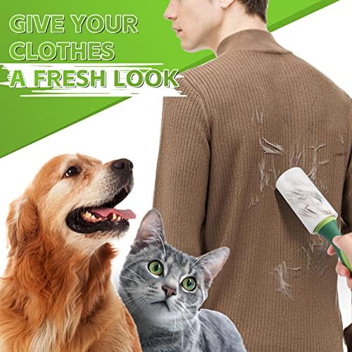 Extra Sticky Lint Rollers for Pet Hair, 1100 Sheets Total, Upgraded 4 Handles with 10 Refills Portable Travel Size for Couch Furniture Clothes Dog & Cat Hair Remover